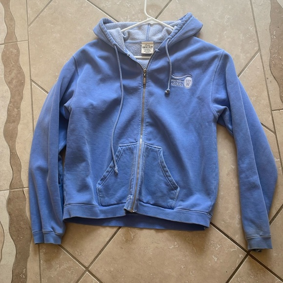 Wentworth by the sea periwinkle hoodie sweatshirt zip pockets m - Picture 1 of 5